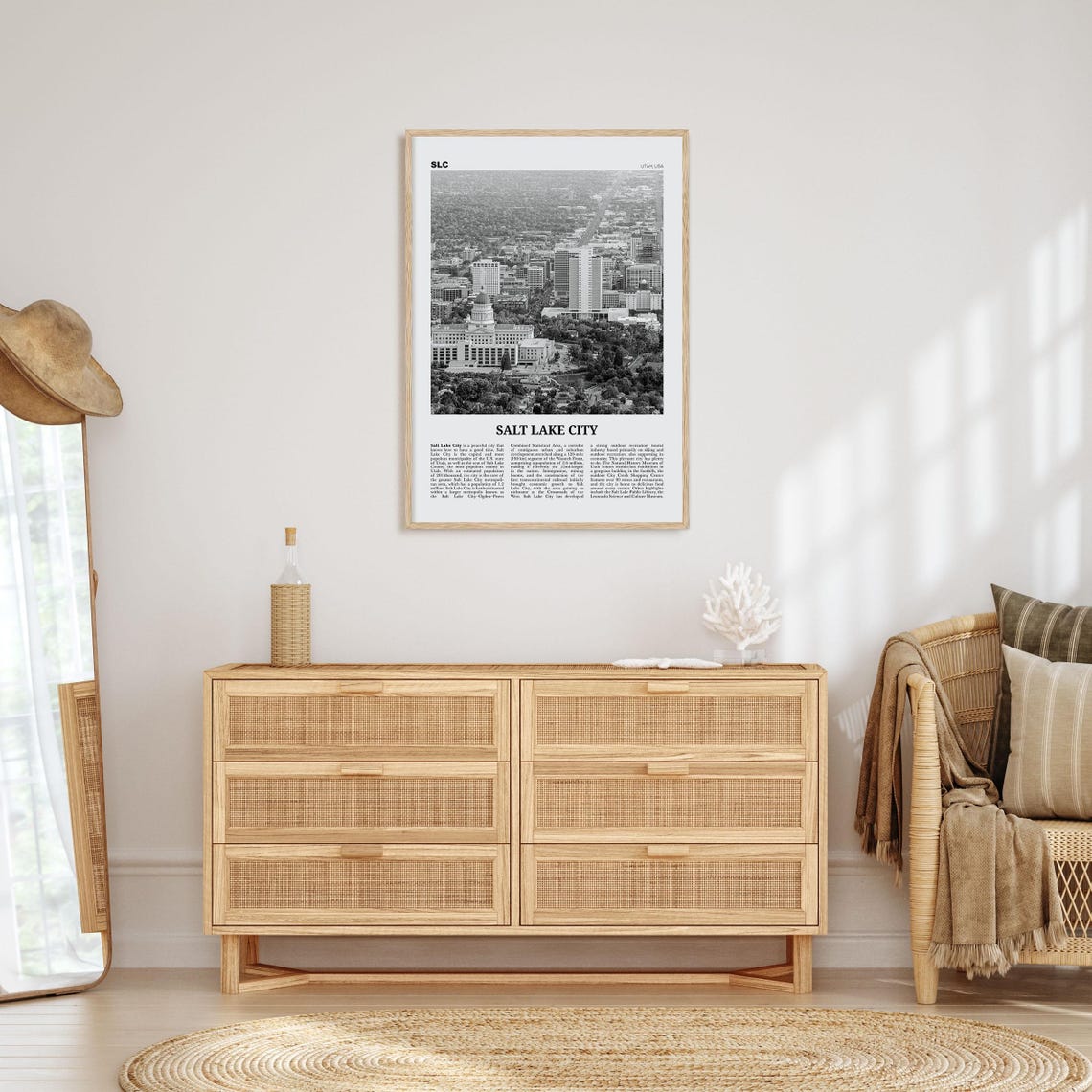 Salt Lake City Print Black And White No 2 Salt Lake Wall Art Salt Lake Poster Salt Lake Photo Utah Usa United States North America - Image 4