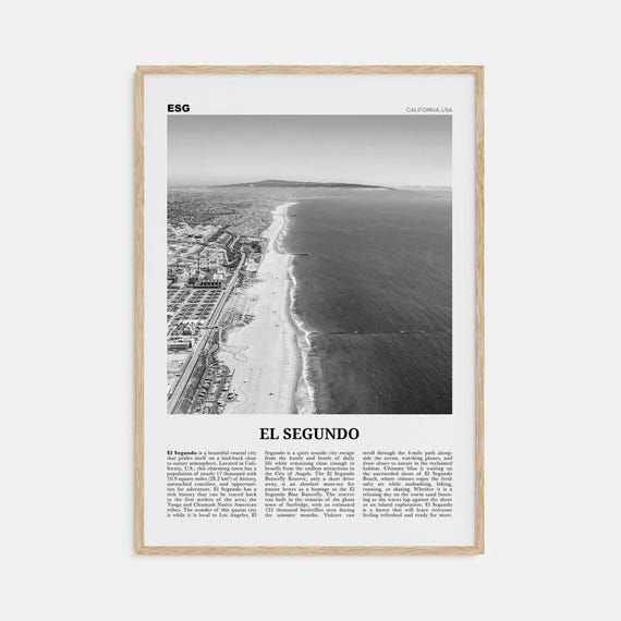 El Segundo Black And White Travel Poster