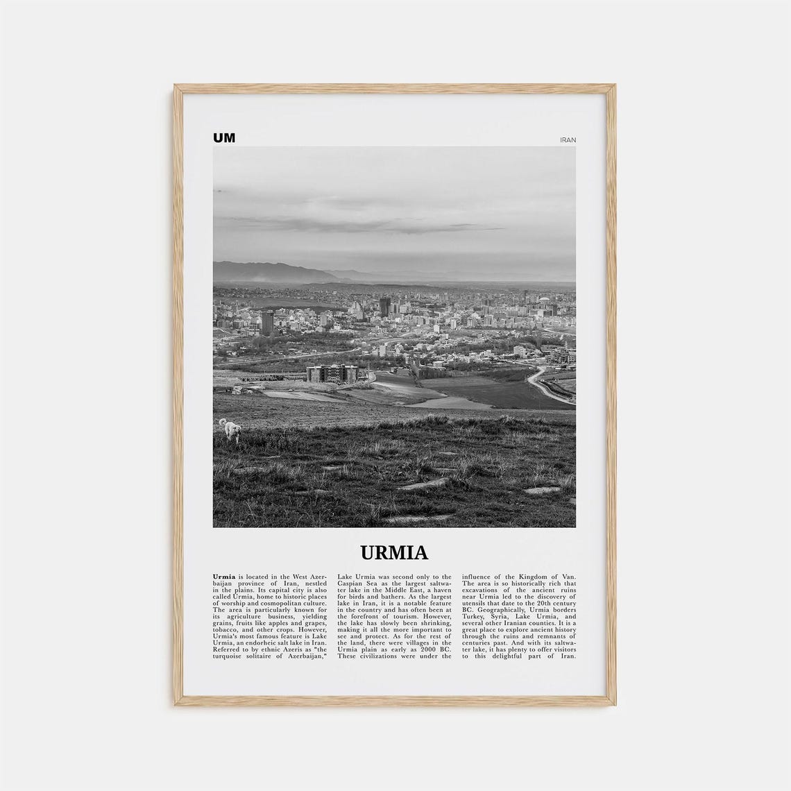 Urmia County Print Black And White Urmia Region Wall Art Urmia Region Poster Urmia Region Photo Urmia Region Dcor Region Map