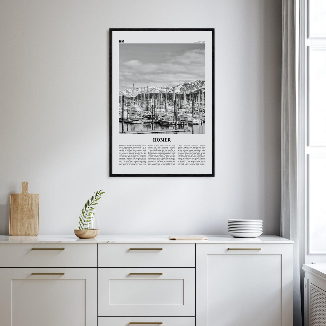 Homer Alaska Map, Travel Poster Art Print - Image 2