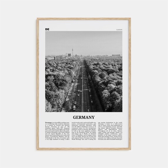 Germany and Berlin Black and White Europe Art Print