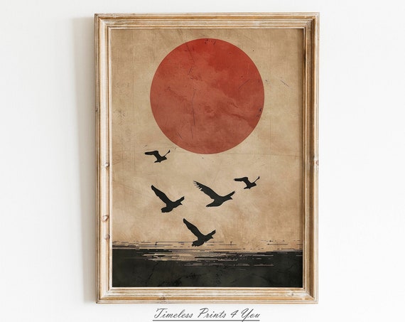 Japandi Wall Art Decor Japanese Wabi Sabi Neutral Prints Beige Vintage