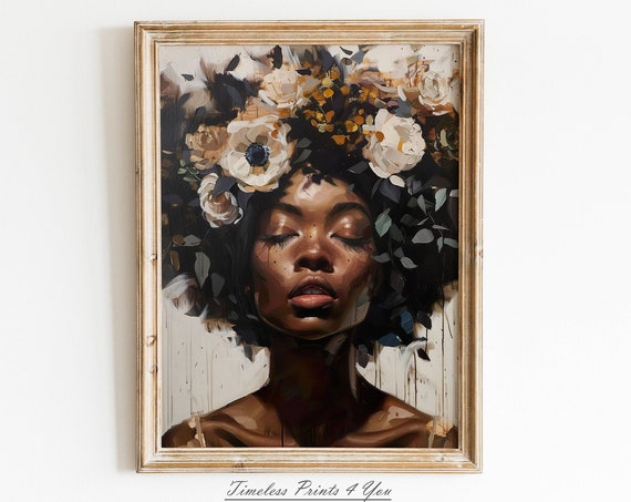 Oil Paintings Of Black Women Wall Art African Female