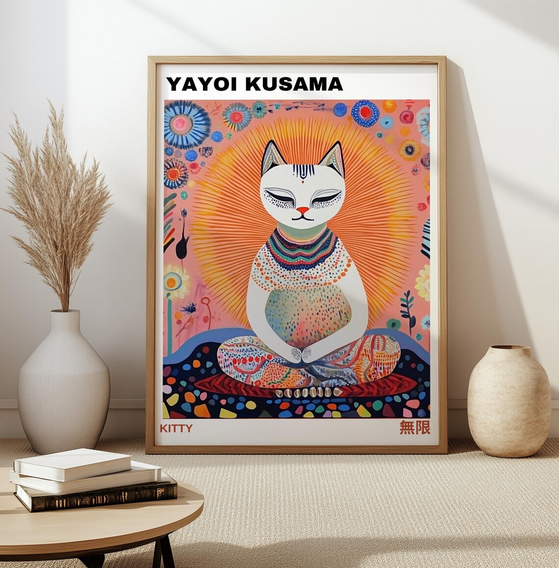 Yayoi Kusama Cat Poster, Japanese Wall Art - Image 2