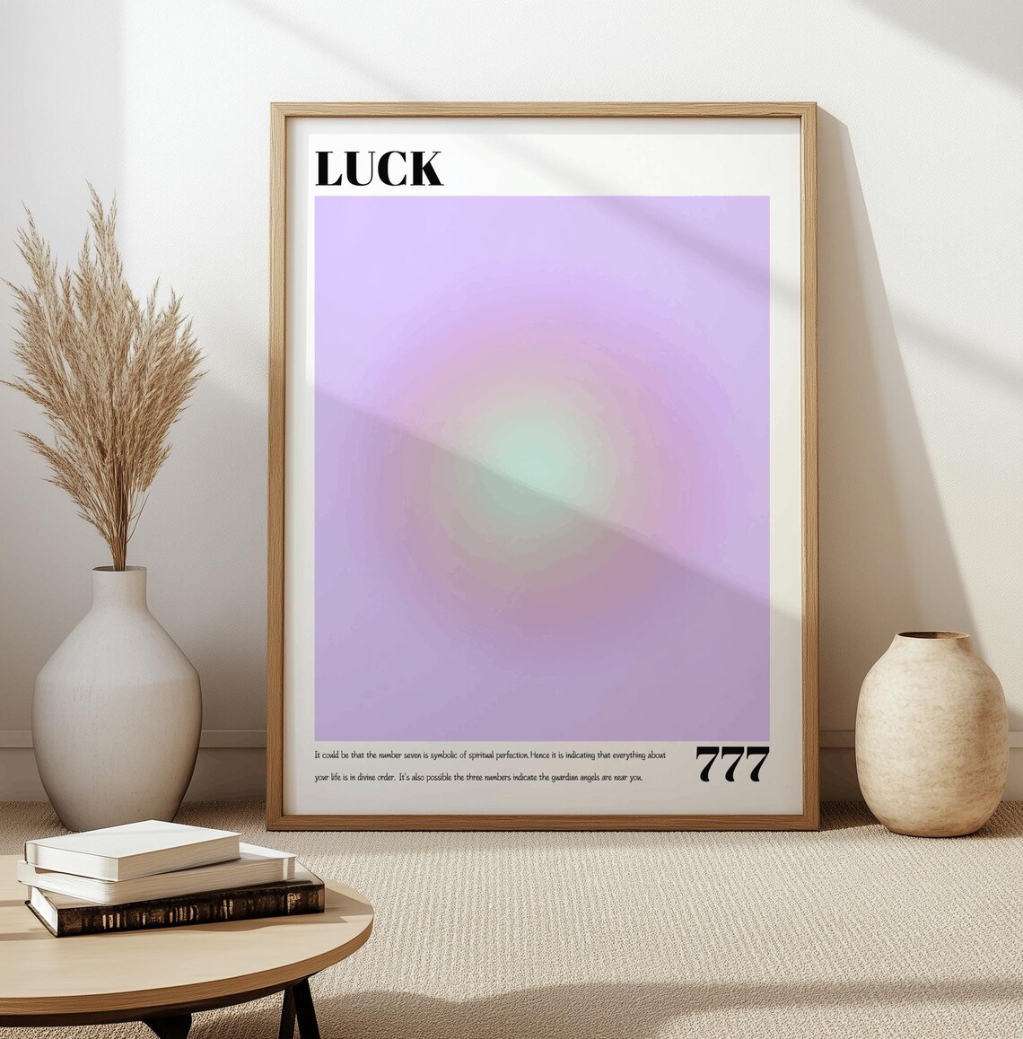 Angel Number 777 Poster Aura Poster Print Motivational Poster Collage Dorm Wall Art Purple Spiritual Positive Energy Art