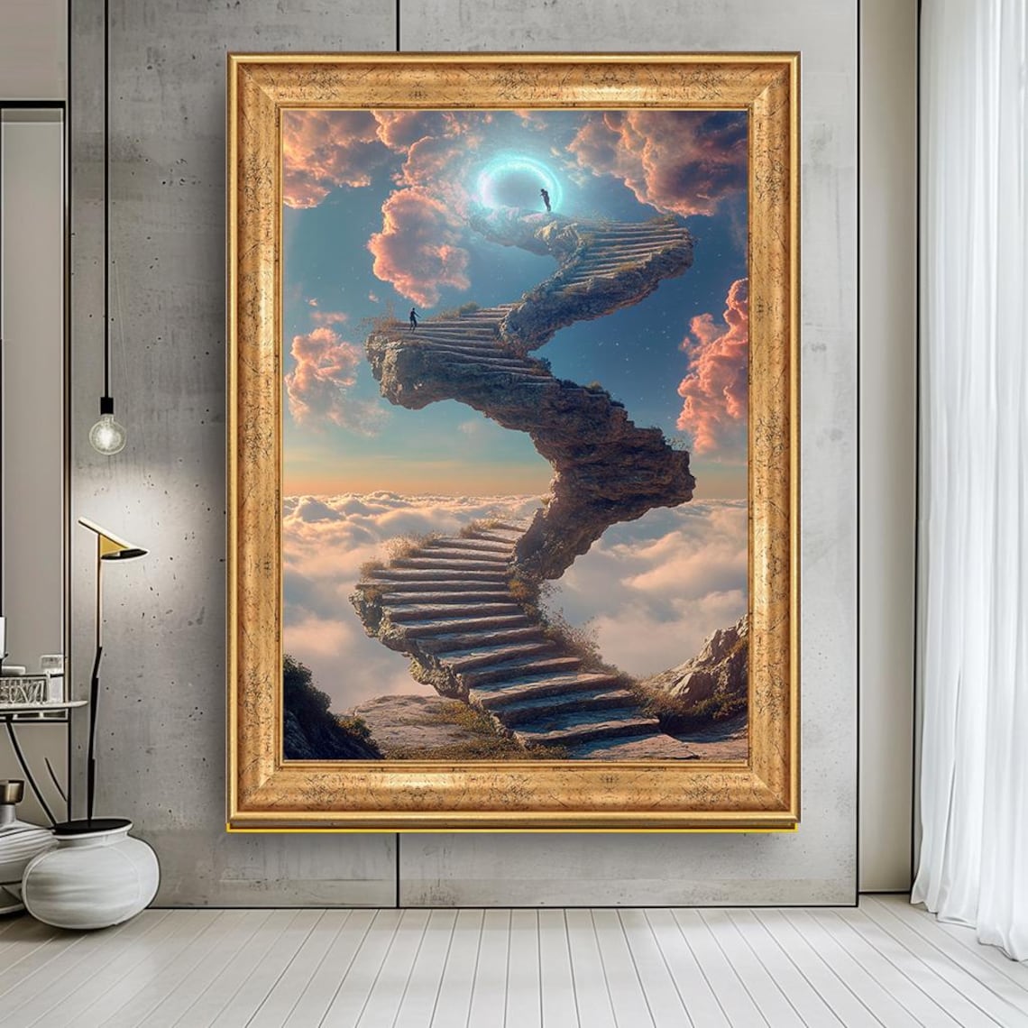Stairway To Heaven Surreal Fantasy Art Print