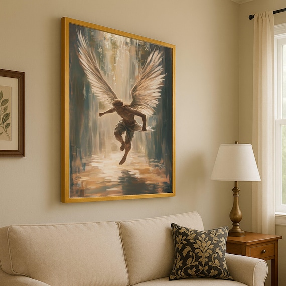 Angel Canvas Print Inspirational Wall Art Spiritual Decor Modern Artwork Ready To Hang