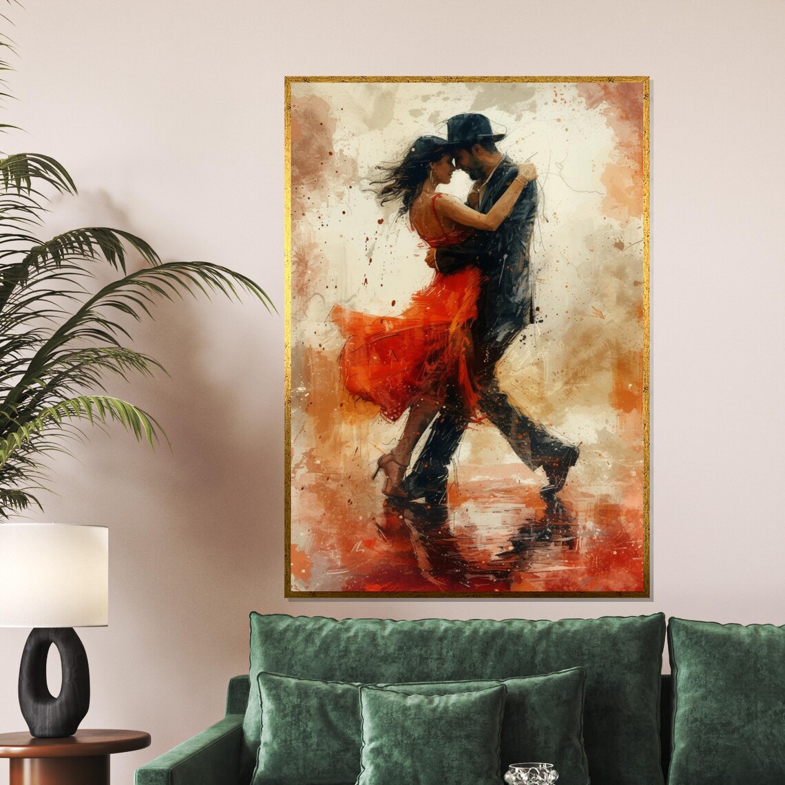 Tango Passion Dance Romantic Couple Art Print