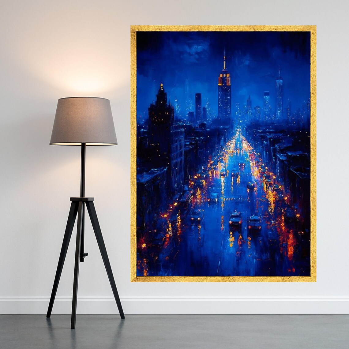 New York Night City Art Print, Urban Decor