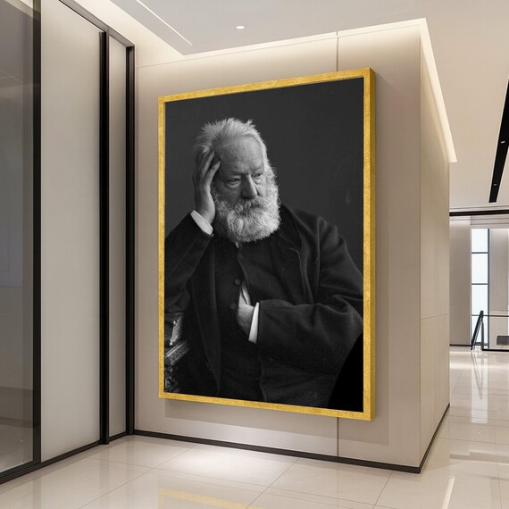 Victor Hugo Portrait, Vintage Literature Icon Art Print
