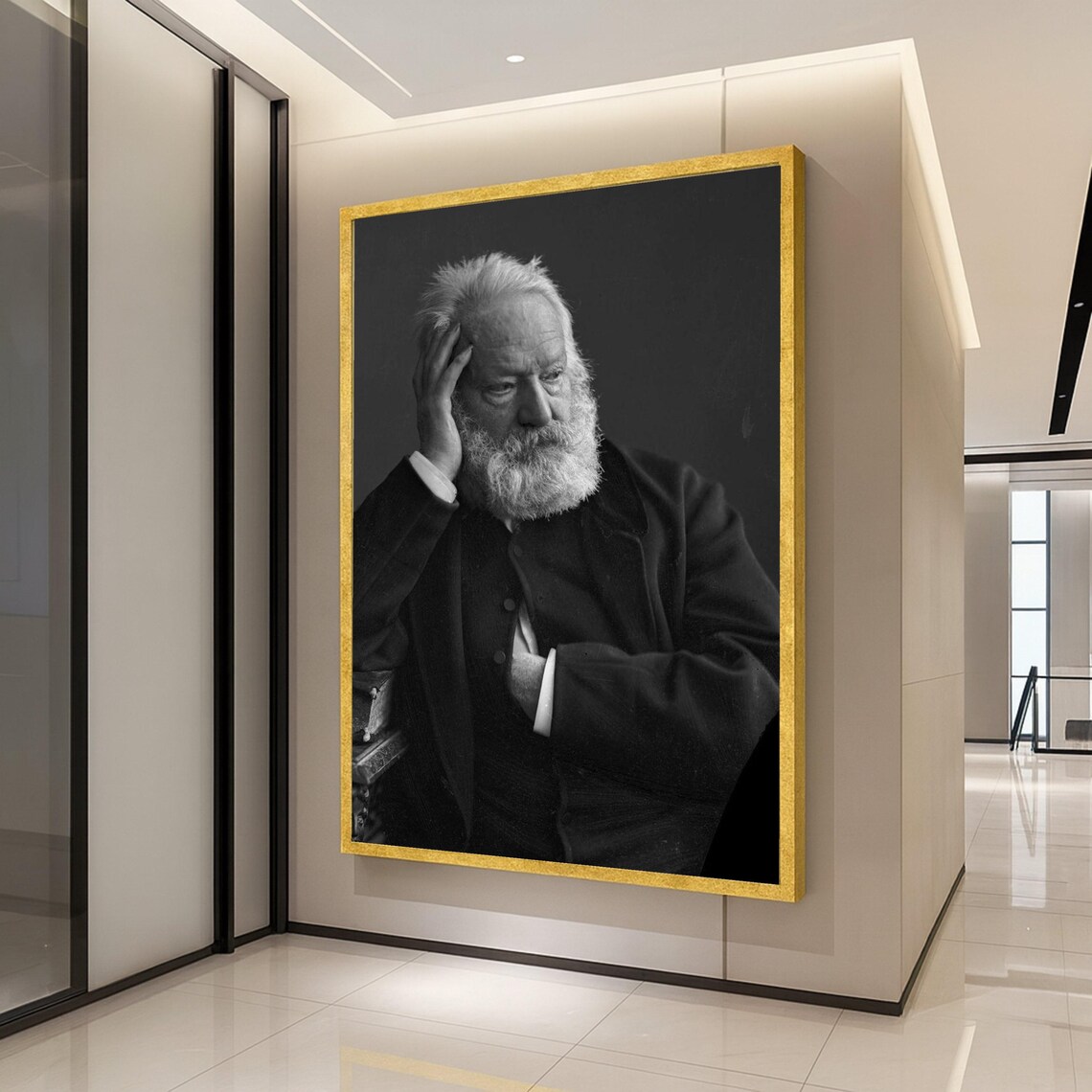 Victor Hugo Portrait, Vintage Literature Icon Art Print