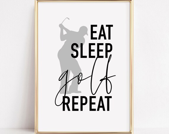 Father's Day Gift Golf Print Gifts For Men Eat Sleep Golf Repeat Gift For Him Dad Gift Golf Lover Gift Golfer Gifts