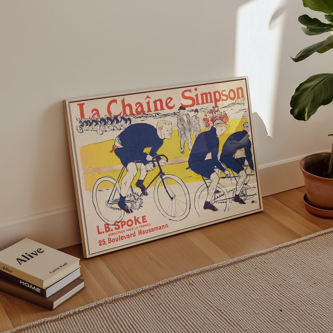La Chaine Simpson Vintage French Cycling Race Advertisement Poster - Image 4