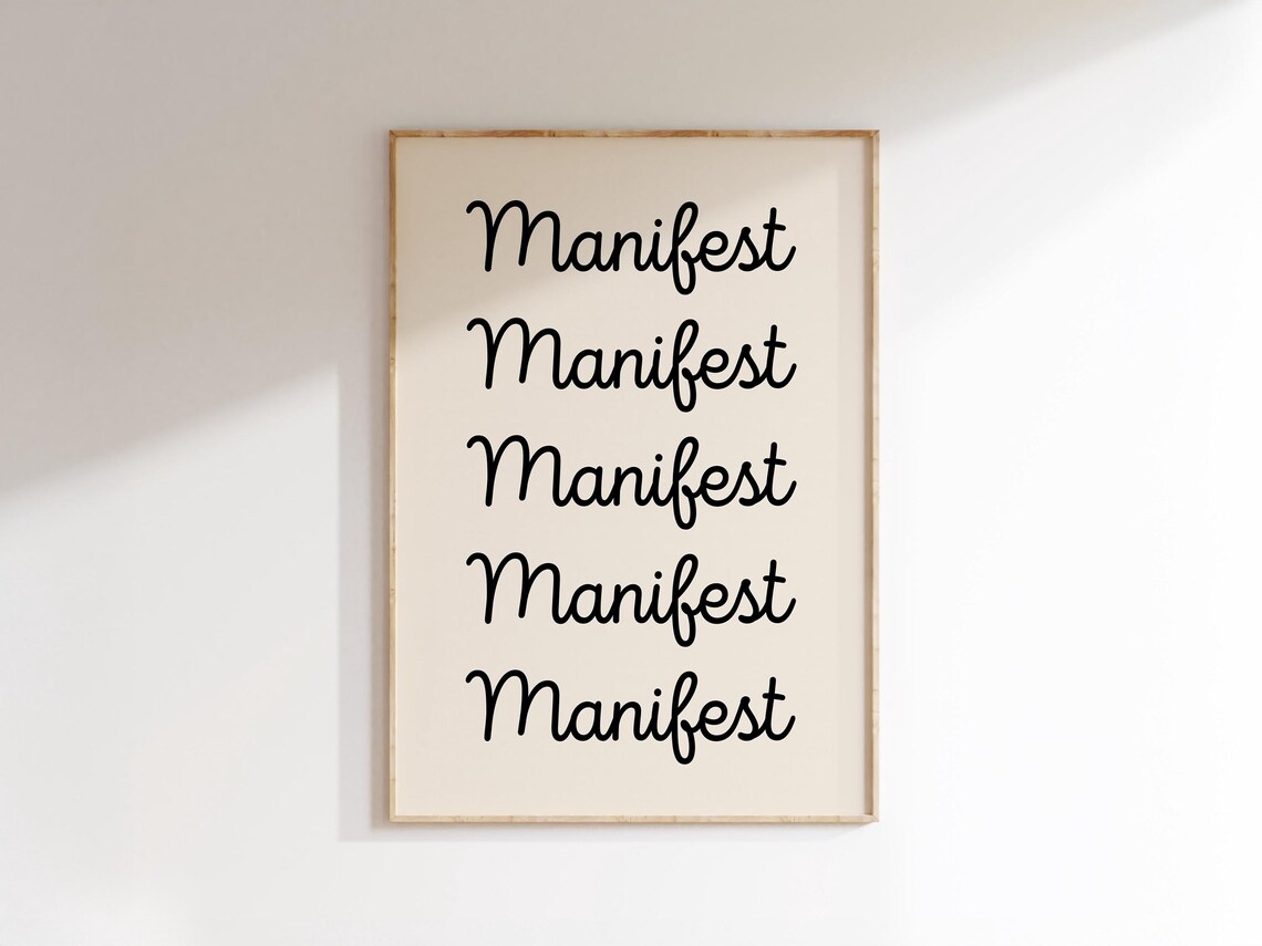 Manifest Typography Minimalist Affirmation Poster - Image 2