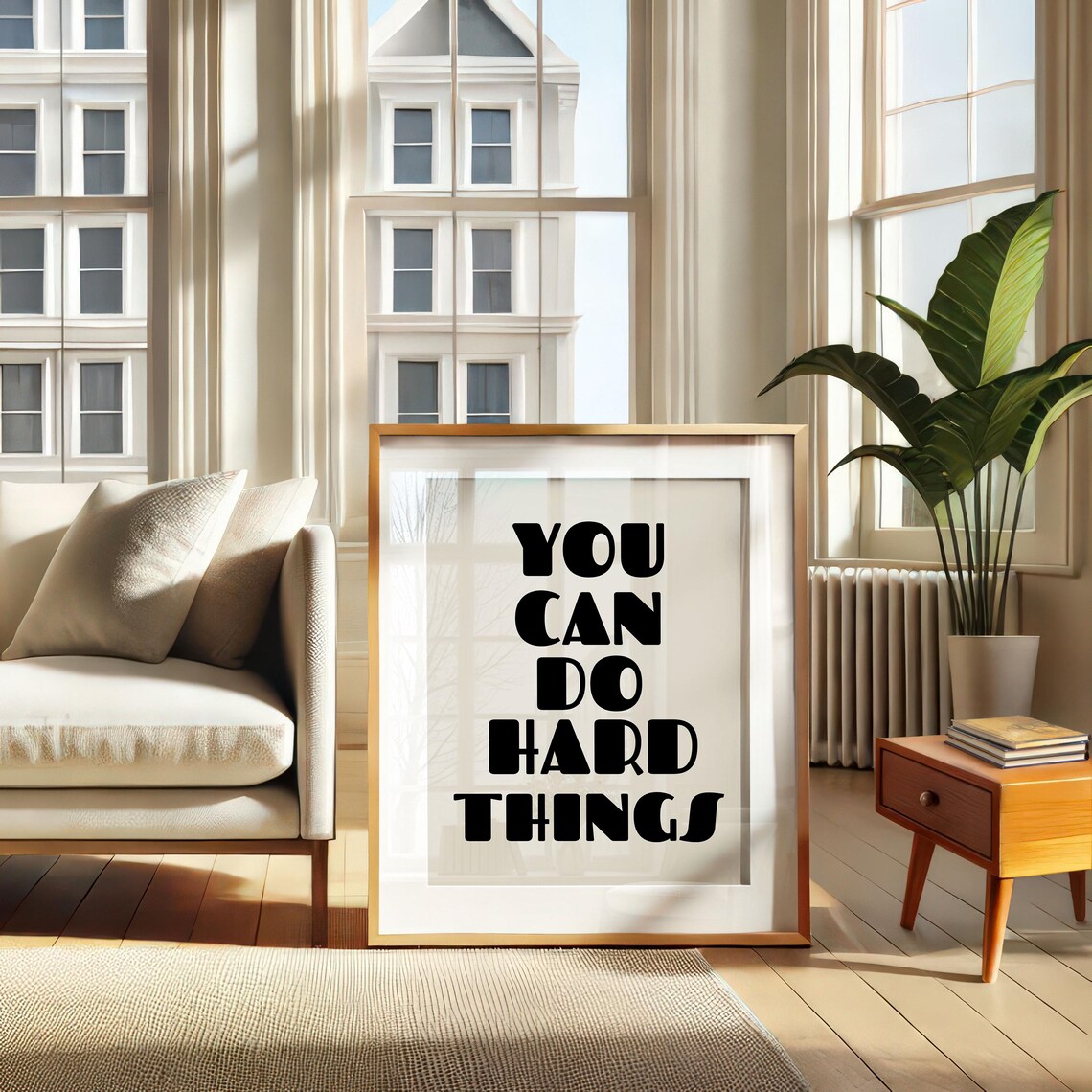You Can Do Hard Things, Art Deco Motivational Poster - Image 4