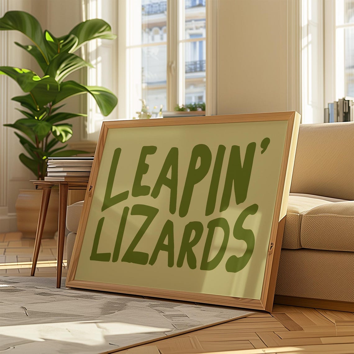 Leapin Lizards Wall Art Horizontal Print 4 Colours Typography Maximalist Colourful Gallery Wall Prints - Image 2