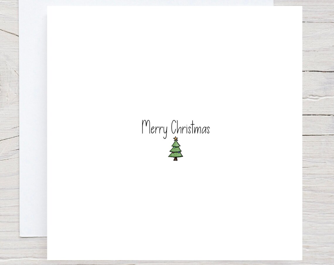 Merry Christmas Card, Simple Christmas Tree