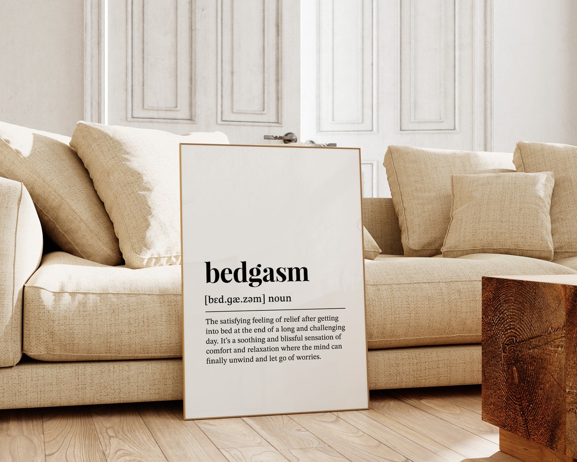 Bedgasm Definition Cozy Bedroom Funny Dictionary Poster Gift - Image 3