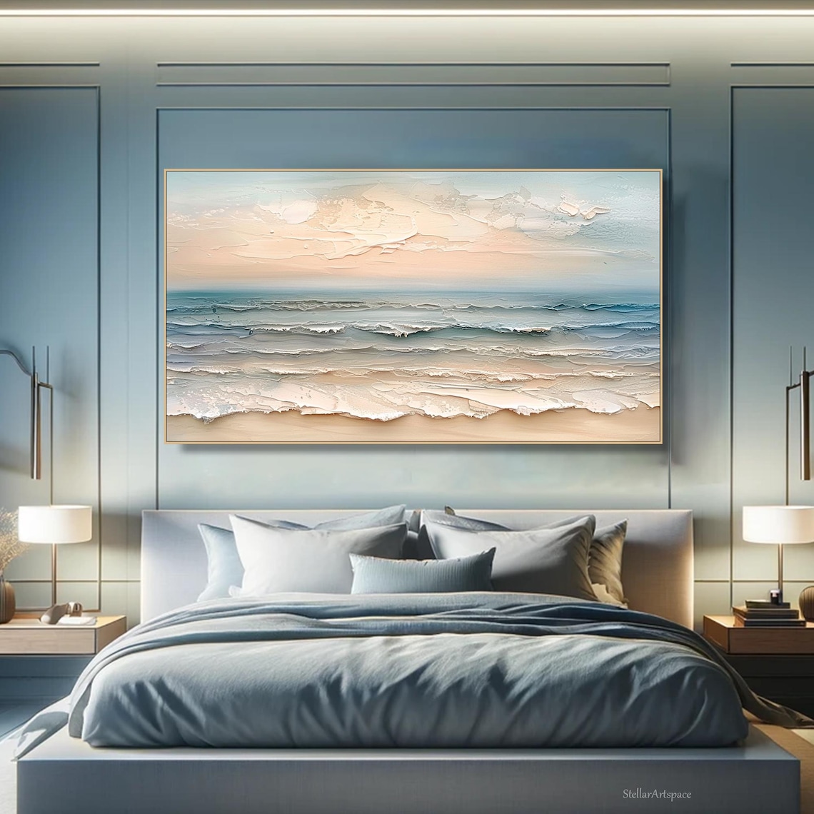 Abstract Ocean Waves Coastal Art Print, Beach Decor - Image 6