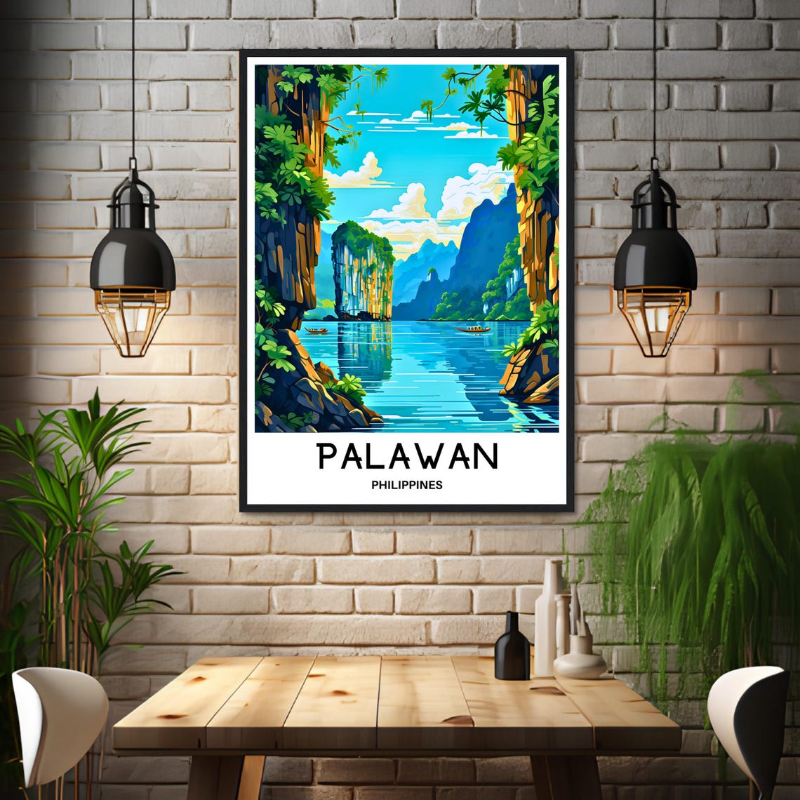 Palawan Limestone Karst Cliffs Rising Over a Hidden Lagoon Poster - Image 3