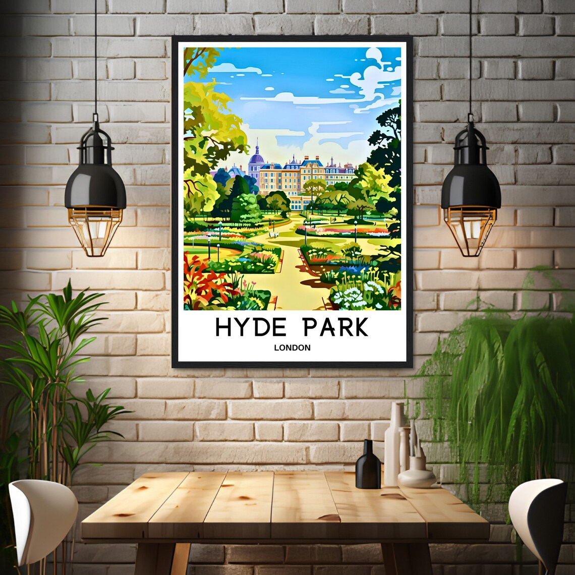 Hyde Park London Gardens Lush Green Park City Escape Travel Poster - Image 3