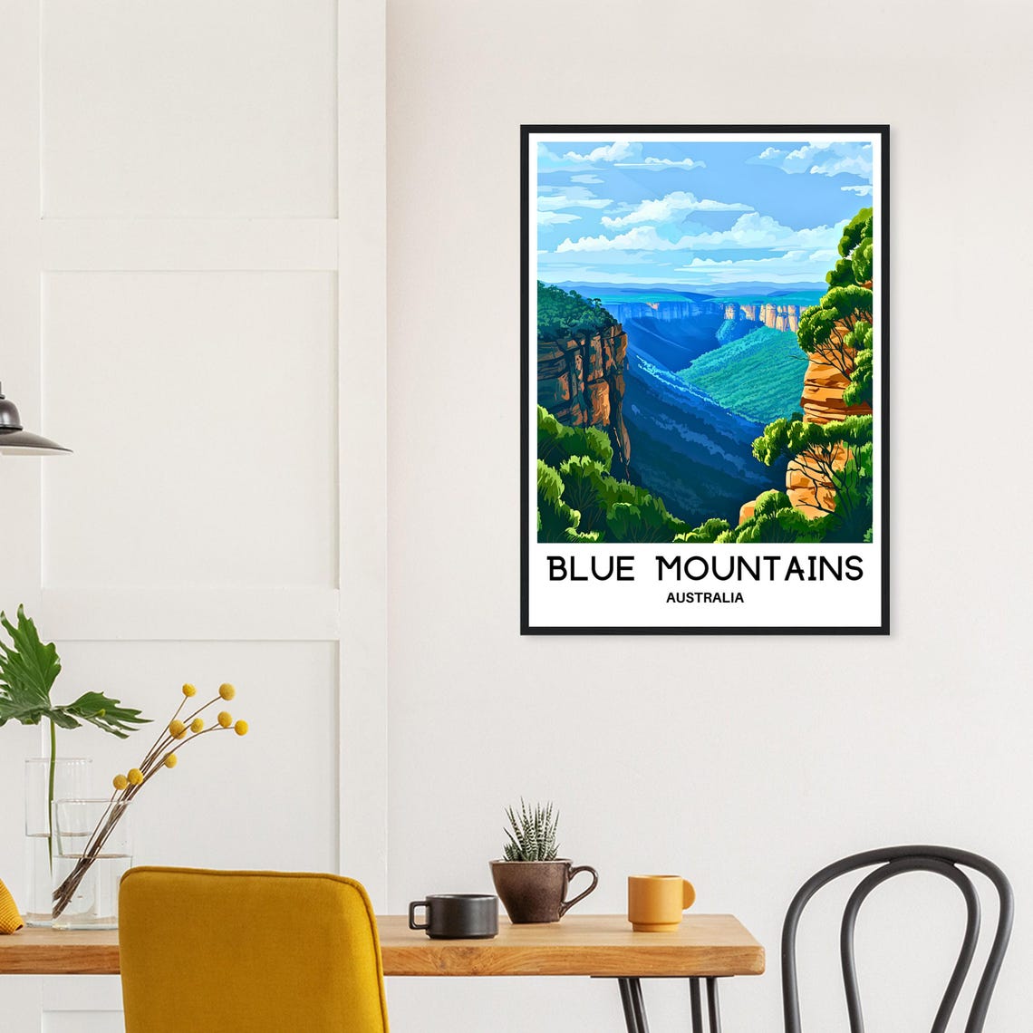 Blue Mountains Australia Vast Canyon Valley Wilderness Travel Poster - Image 3