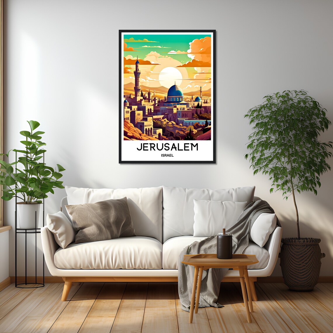 Jerusalem Israel Old City Dome Of The Rock Sunset Travel Poster - Image 2