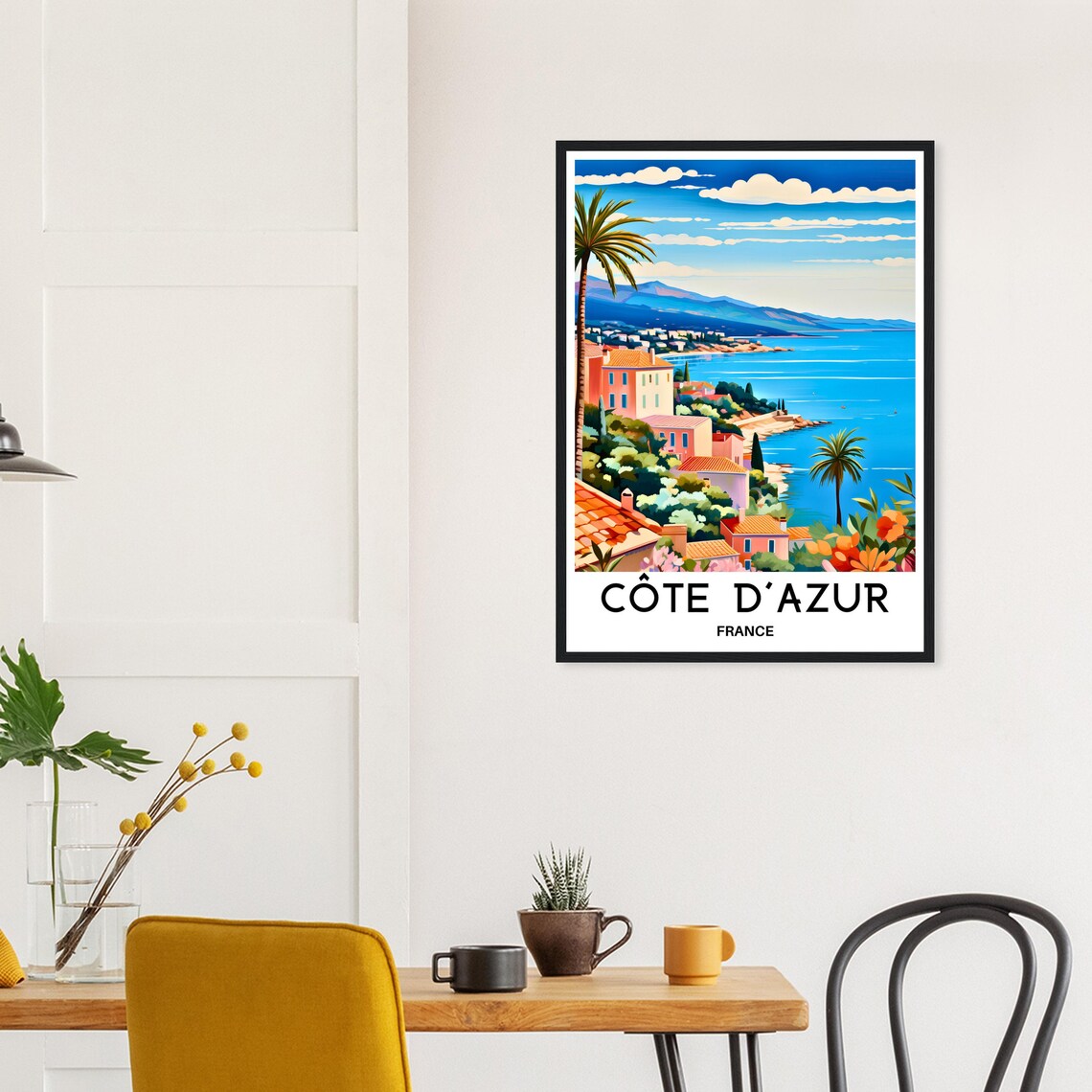 Côte d'Azur French Riviera Hillside Coastline Panorama Travel Poster - Image 2