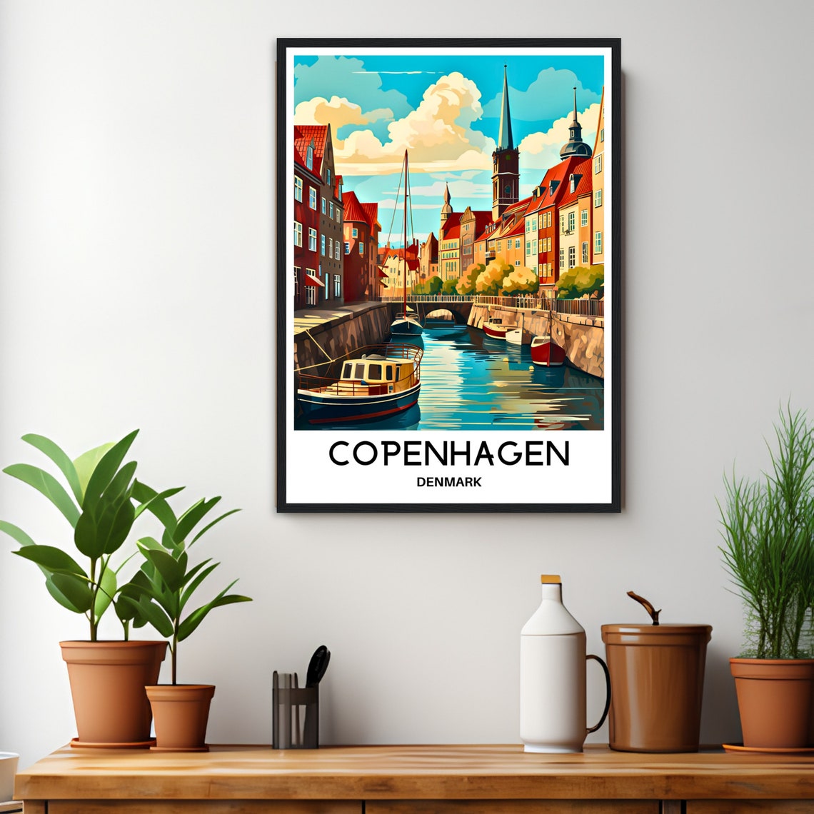 Copenhagen Travel Poster Copenhagen Travel Print Copenhagen Denmark Print Copenhagen Travel Gift Copenhagen Lover Gift Copenhagen Art Print - Image 2