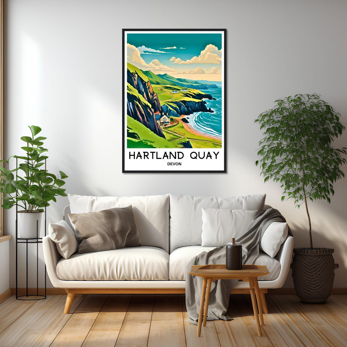 Hartland Quay Devon Rugged Cliffs Coastal Scene Travel Poster - Image 3