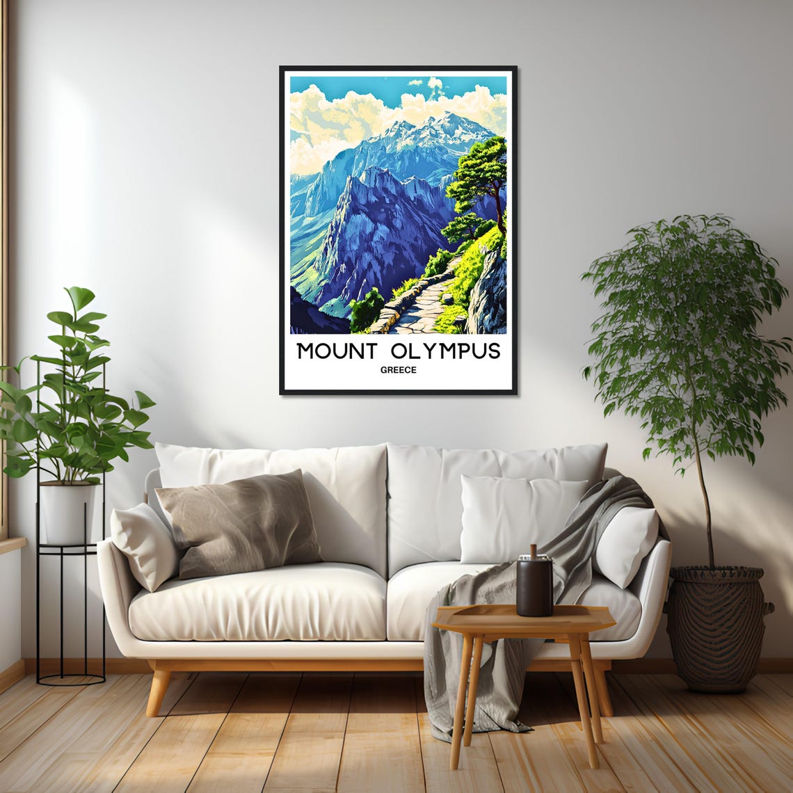 Majestic Mount Olympus Greece Snow Capped Peaks Trail Travel Poster - Image 2