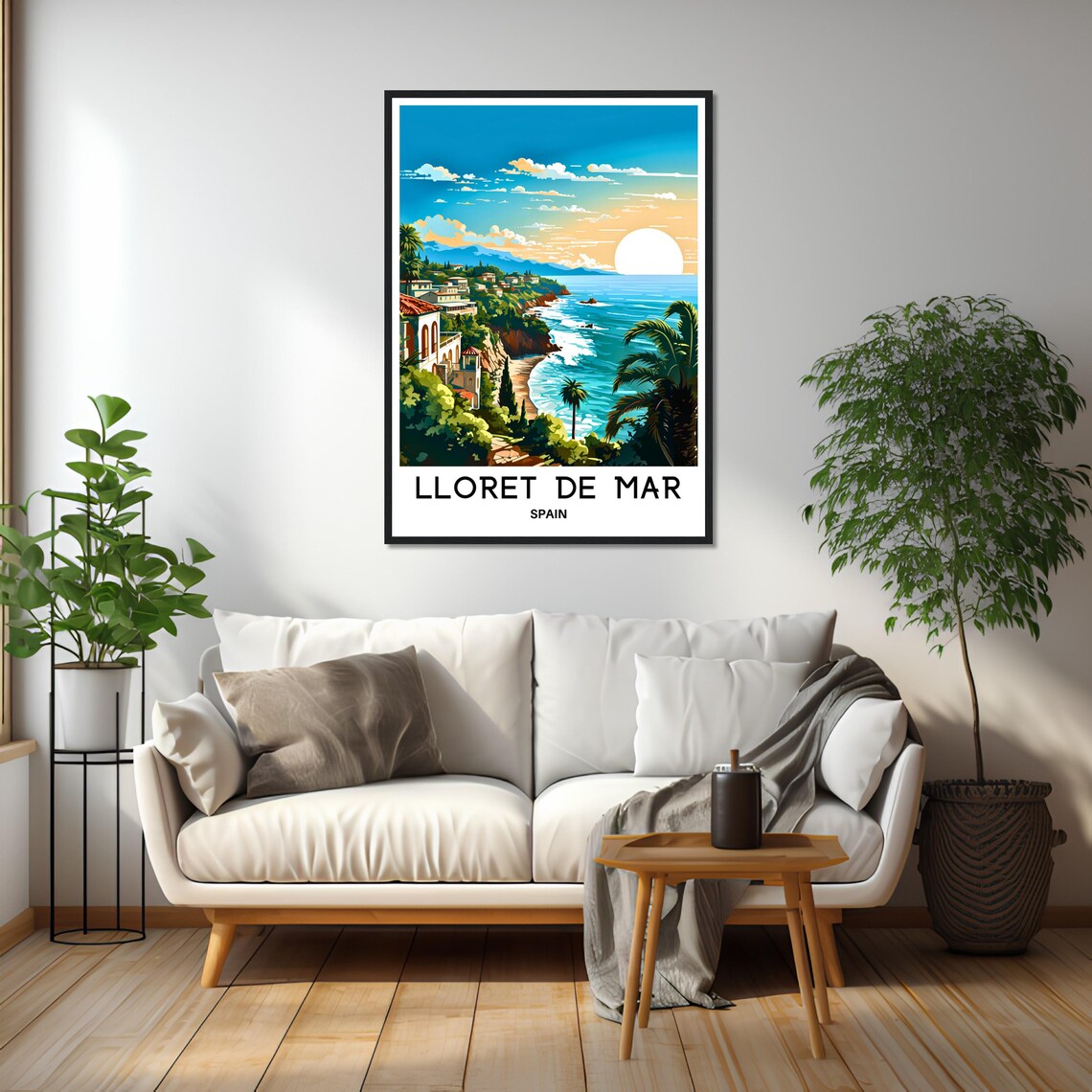 Lloret De Mar Spain Sunset Over The Coastal Town And Sea Poster - Image 2