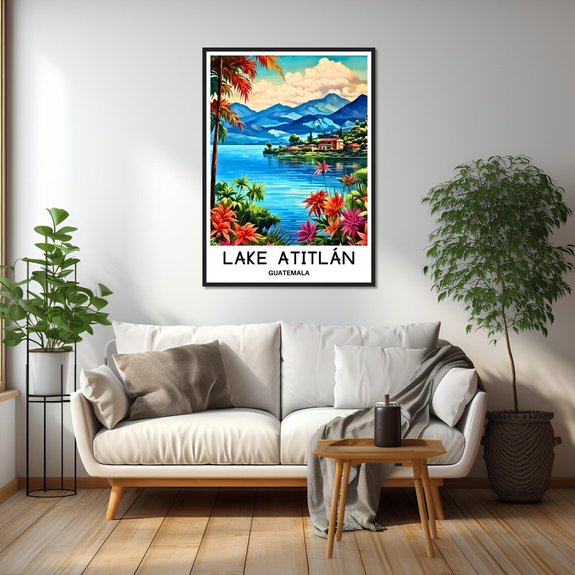 Lake Atitlan Guatemala Travel Poster, Central America - Image 2