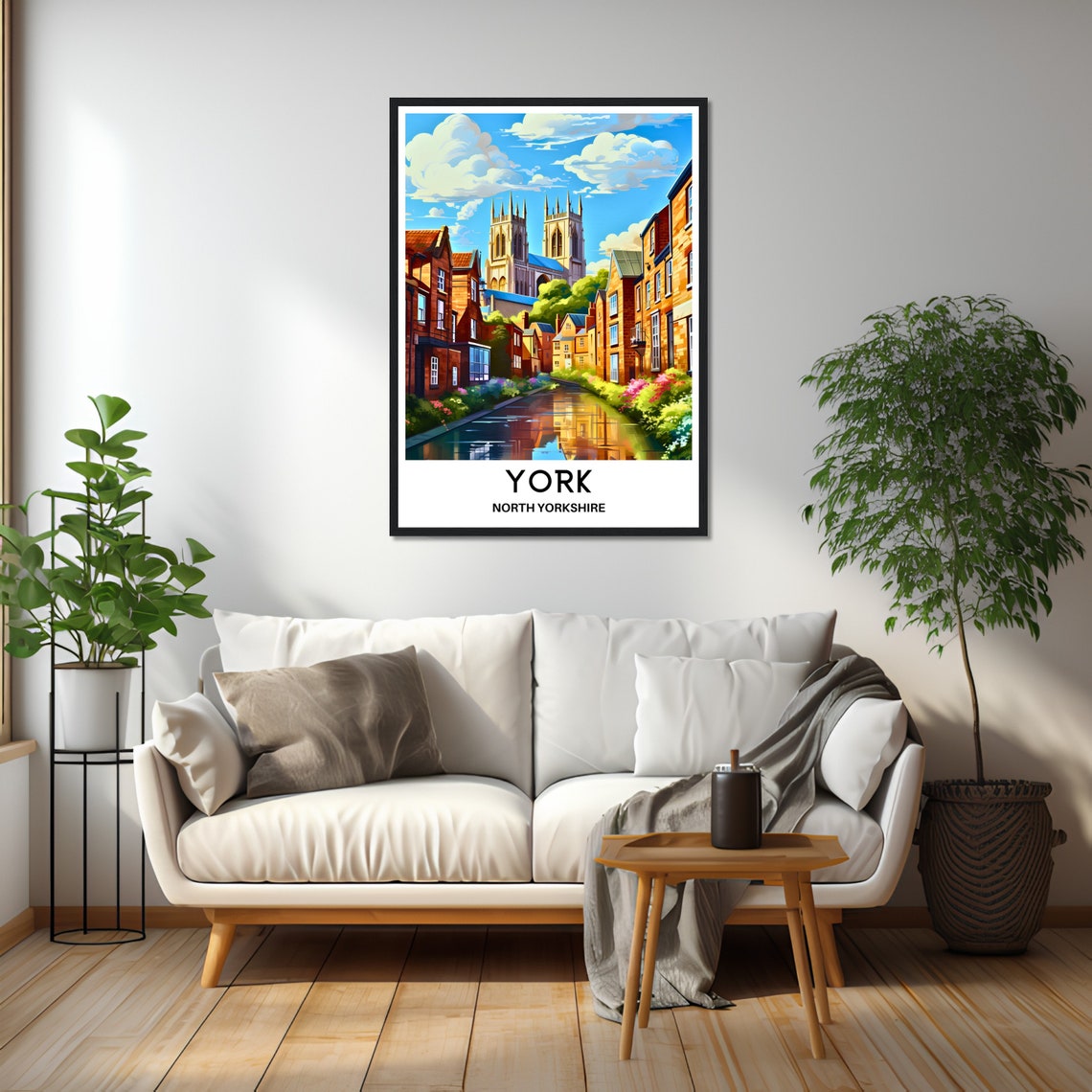 York Minster Cathedral Riverside North Yorkshire Travel Poster - Image 2