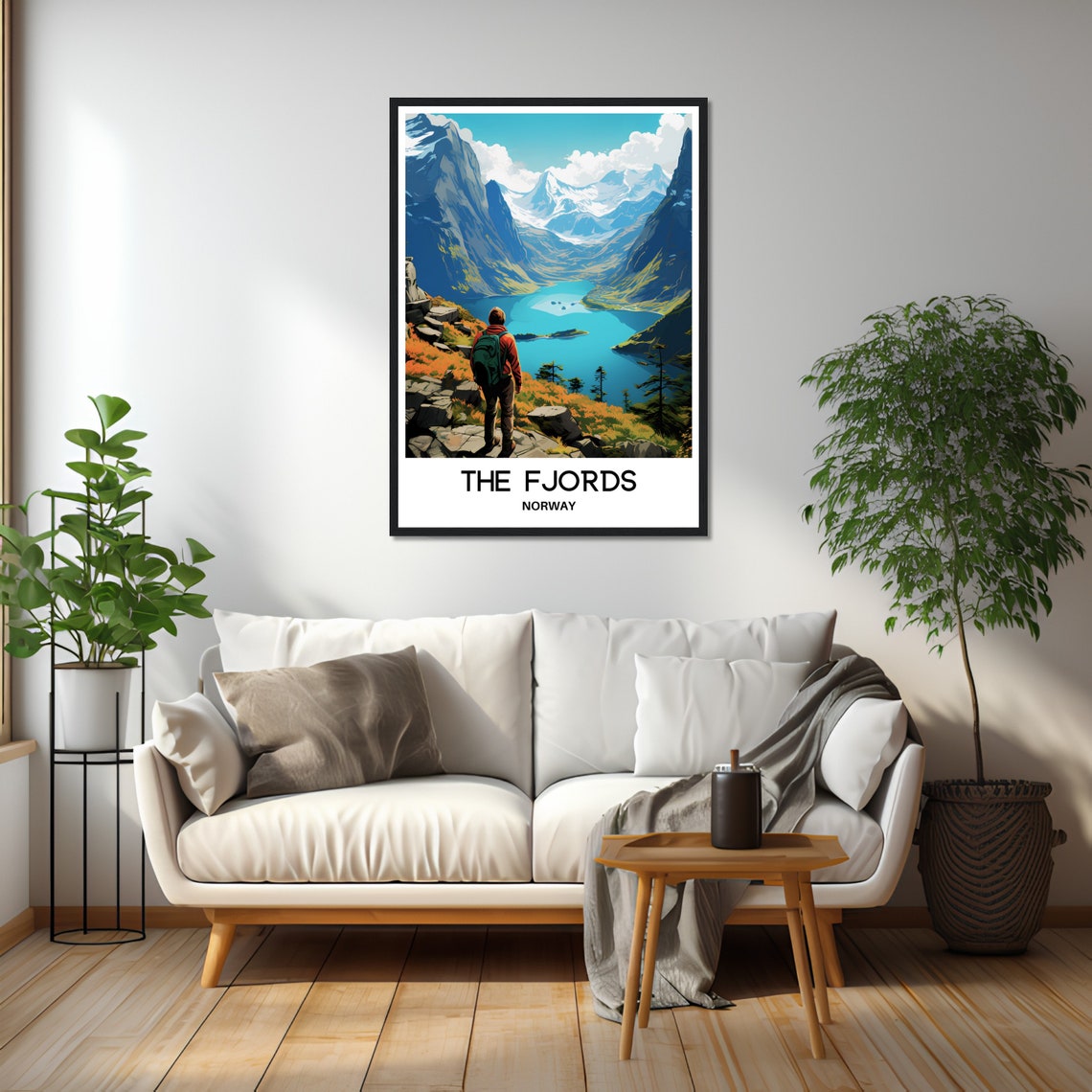 The Fjords Travel Print The Fjords Poster Norwegian Art Print Norway Lover Gift Wall Hanging Art Home Office Decor The Fjords Illustration - Image 2
