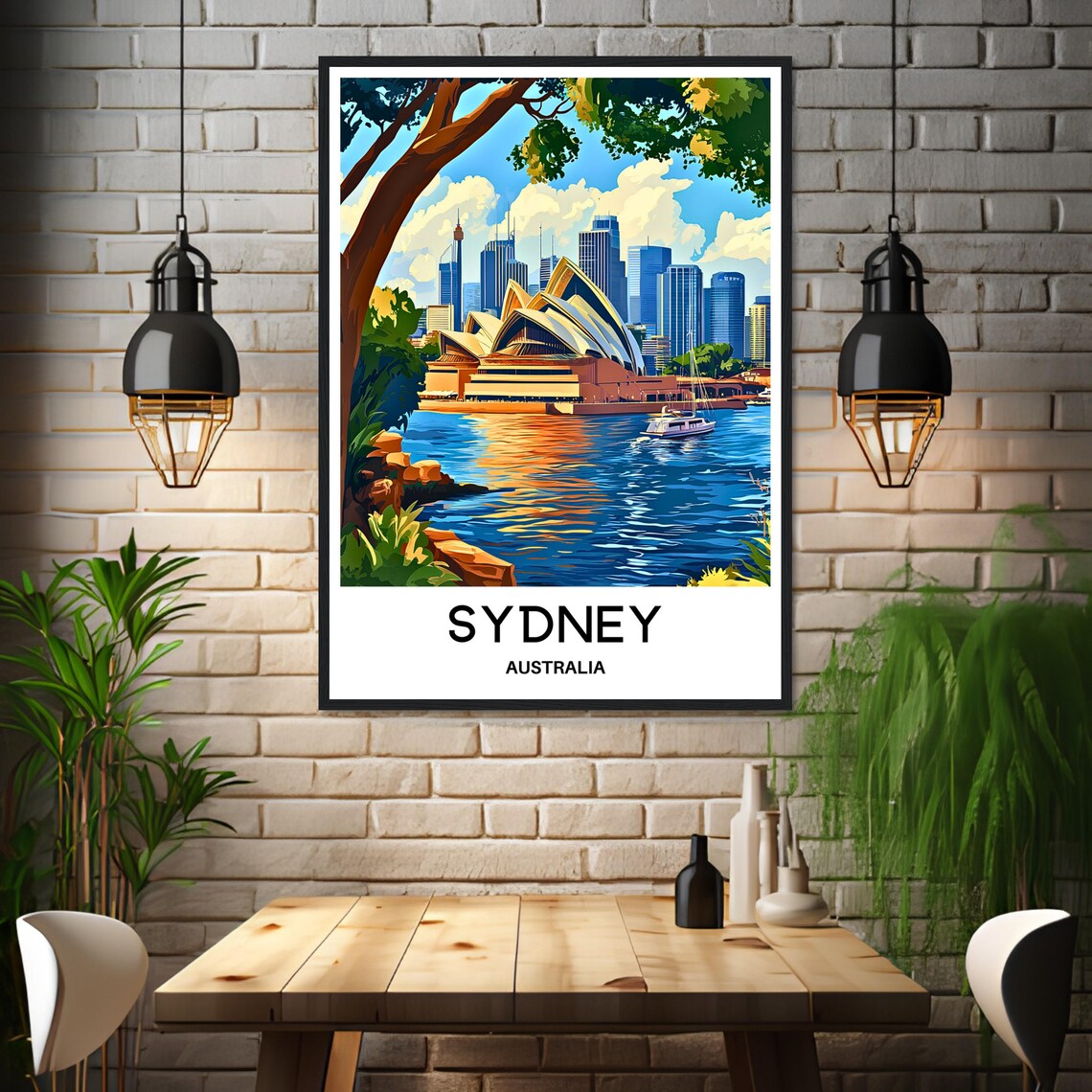 Sydney Opera House Daytime Harbor Skyline City Scenic View Poster - Image 3