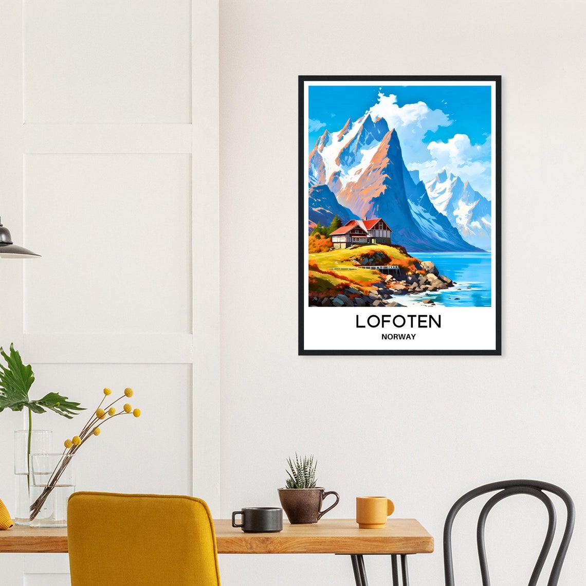 Lofoten Travel Poster Lofoten Travel Print Lofoten Norway Print Lofoten Travel Gift Lofoten Art Gift Lofoten Wall Art Norway Art Print - Image 3