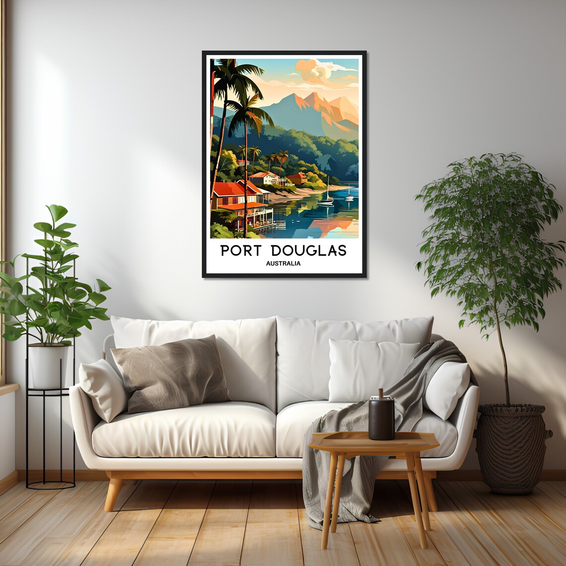 Port Douglas Australia Tropical Bay Mountains Seaside Travel Poster - Image 2