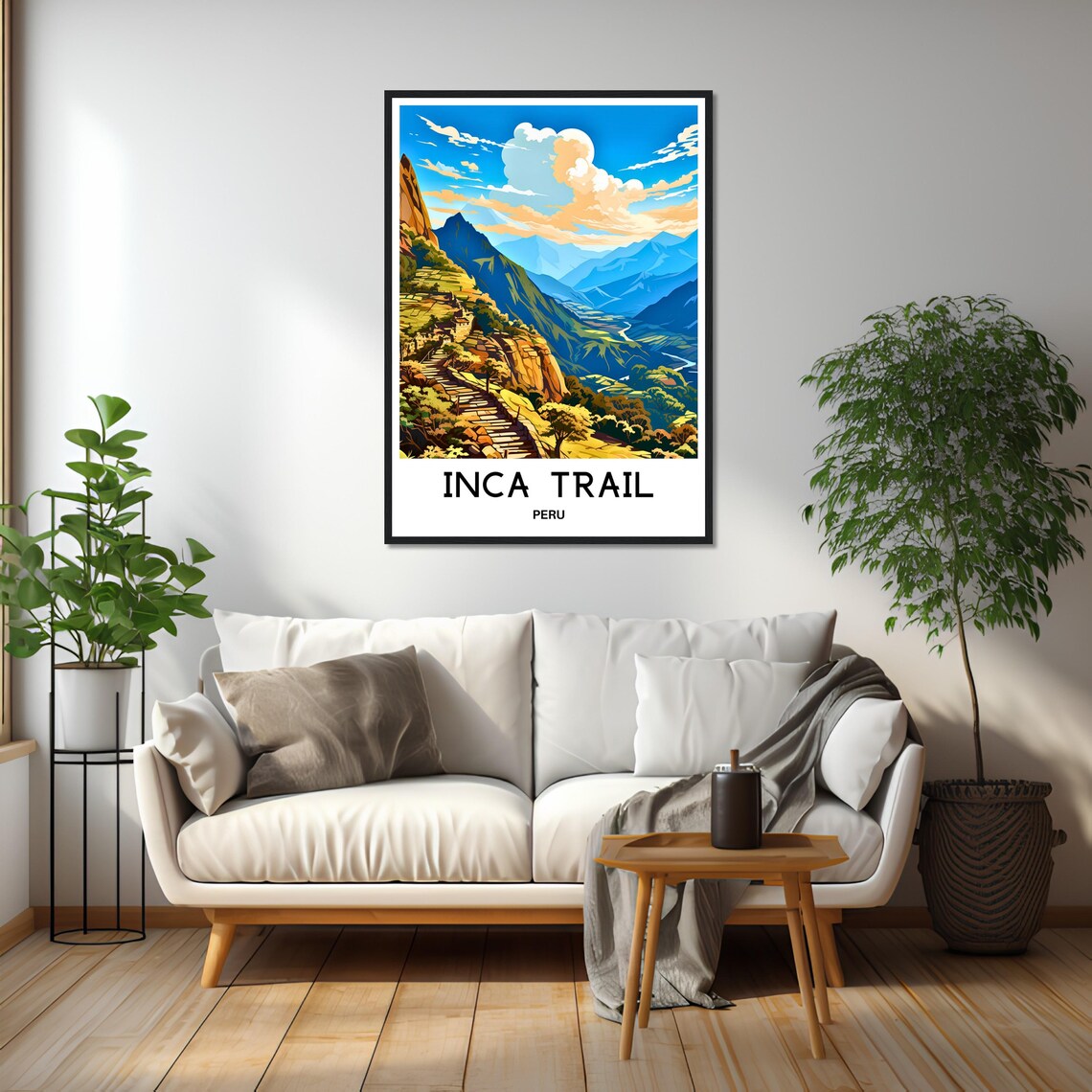 Inca Trail Peru Andes Mountains Ancient Stone Steps Travel Poster - Image 2