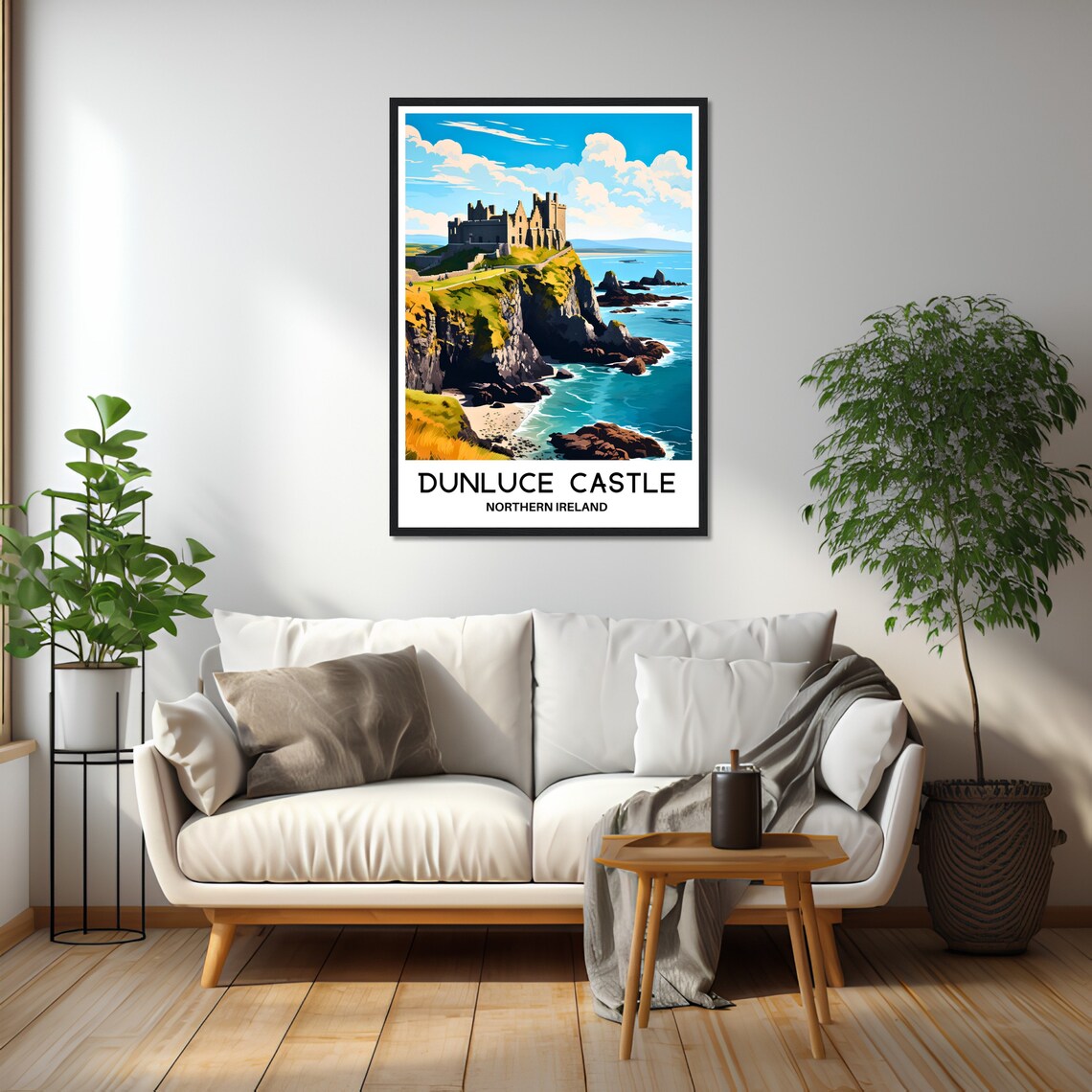 Dunluce Castle Travel Poster, Irish Wall Art Print - Image 2