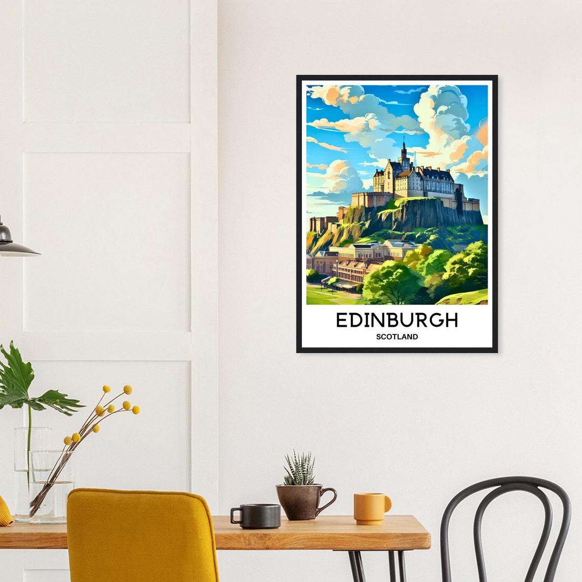 Edinburgh Scotland Castle on the Rock Summer Day Travel Poster - Image 2