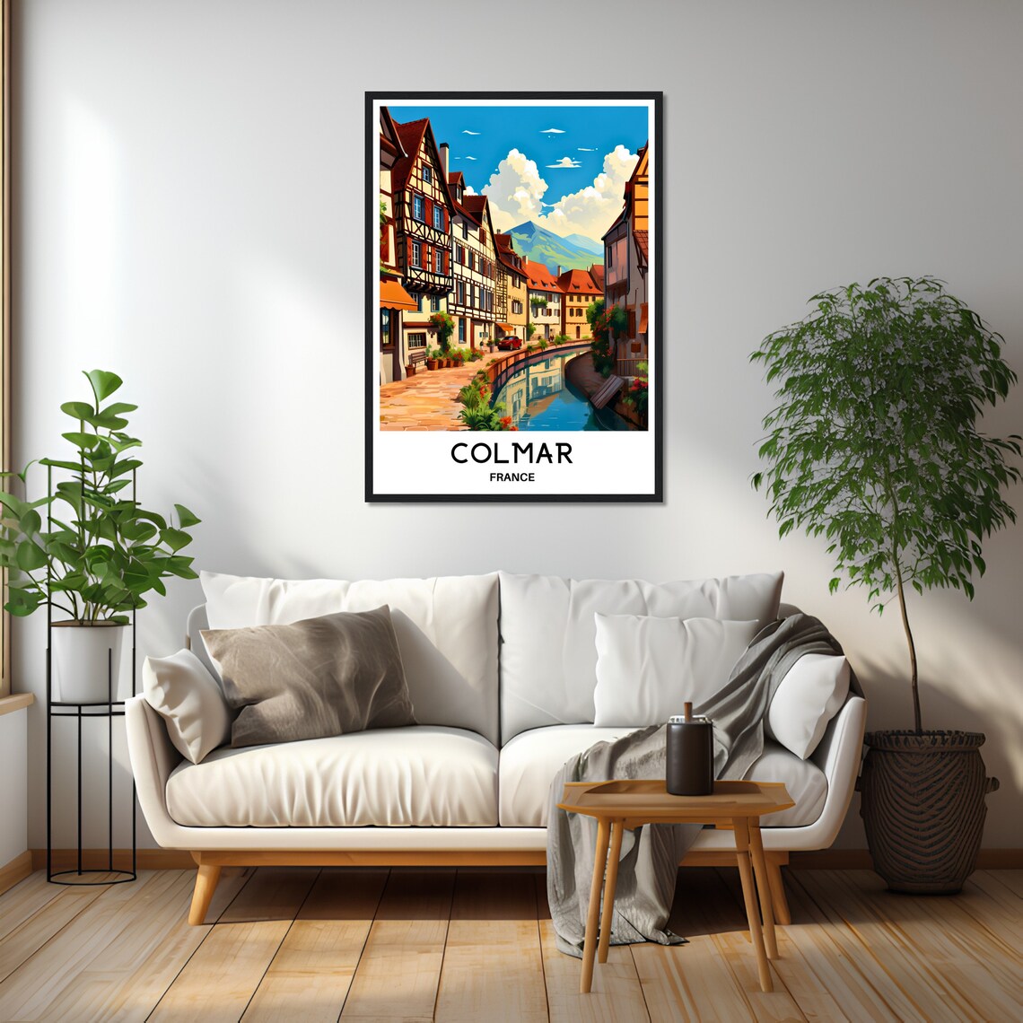 Colmar France Half Timbered Old Town By The Canal Travel Poster - Image 2