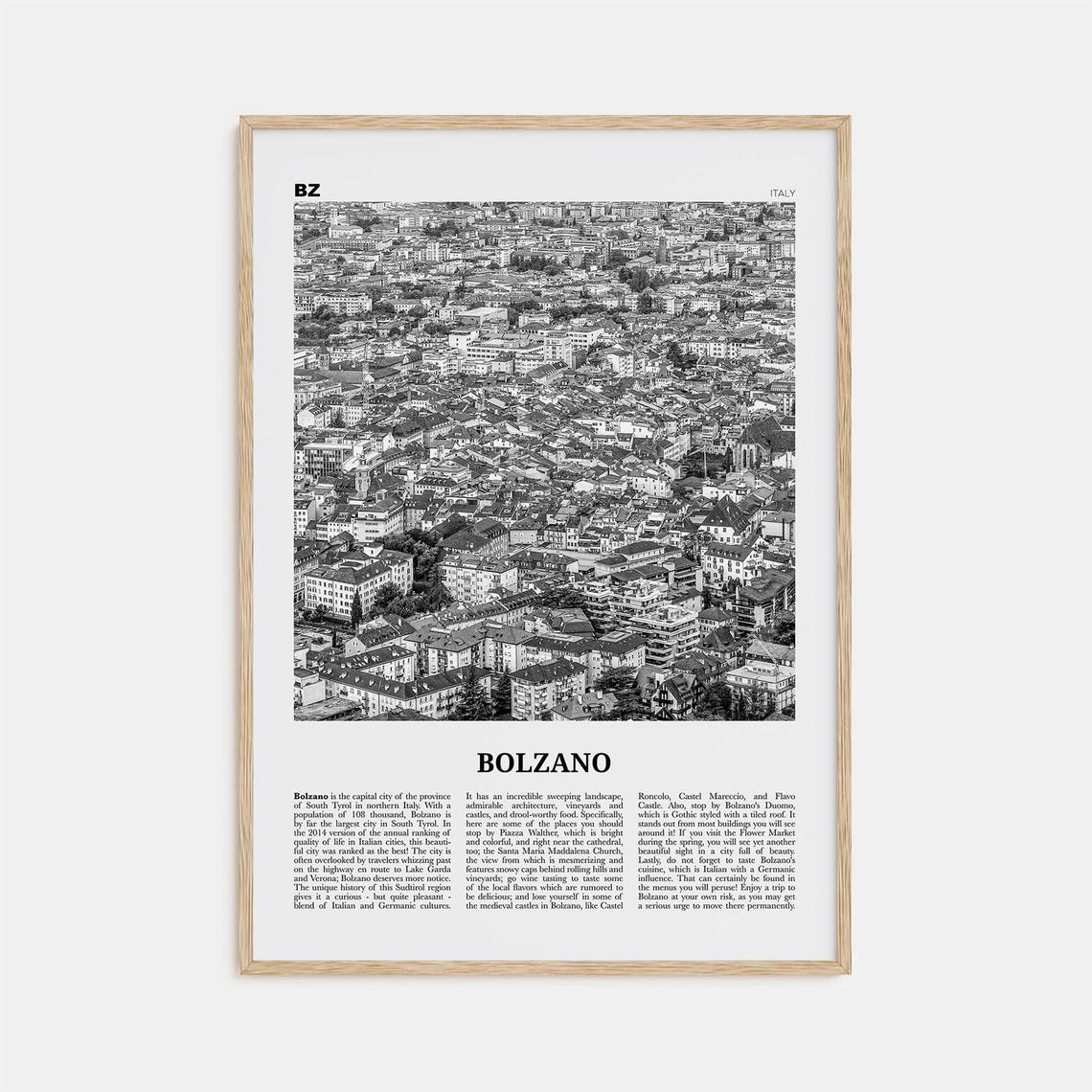 Bolzano Print Black And White Bolzano Wall Art Bolzano Poster Bolzano Photo Bolzano Wall Dcor Travel Print Italy Italia Europe