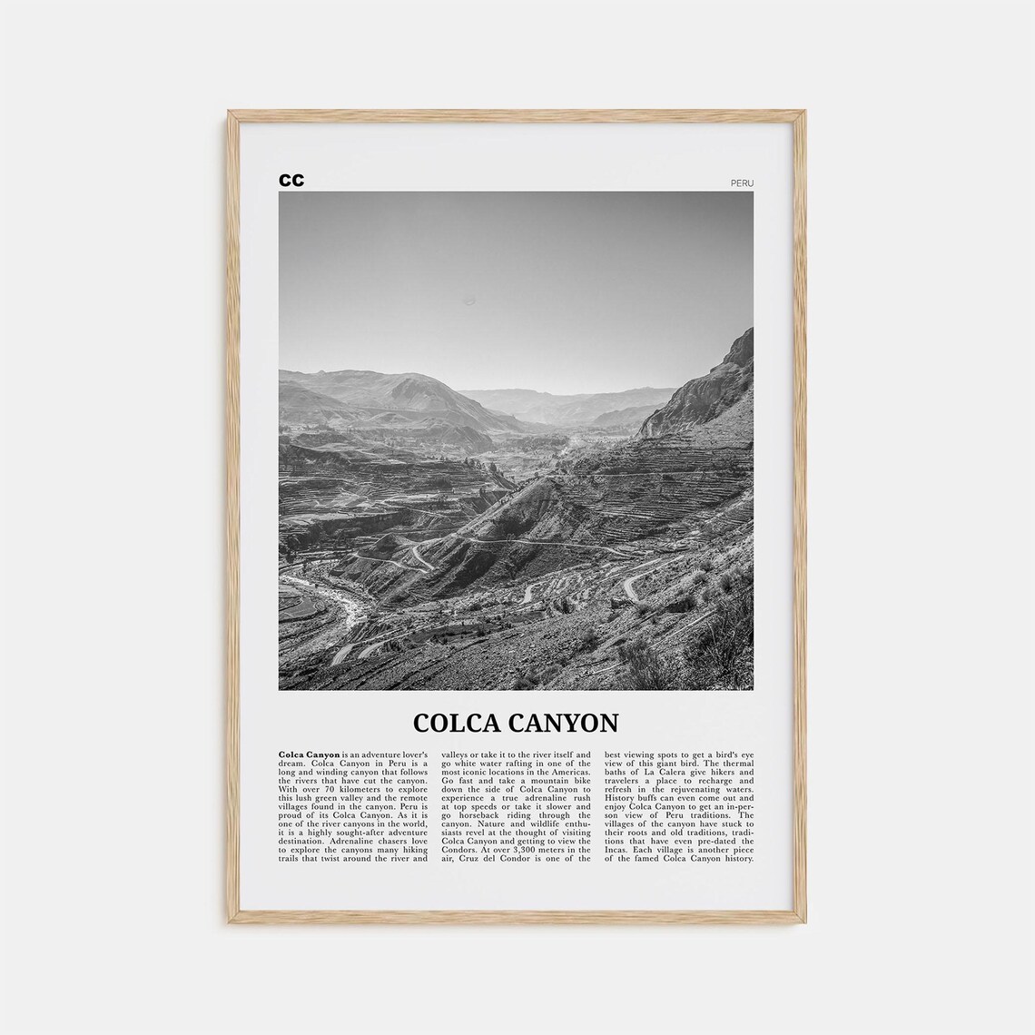 Colca Canyon, Peru Travel Poster