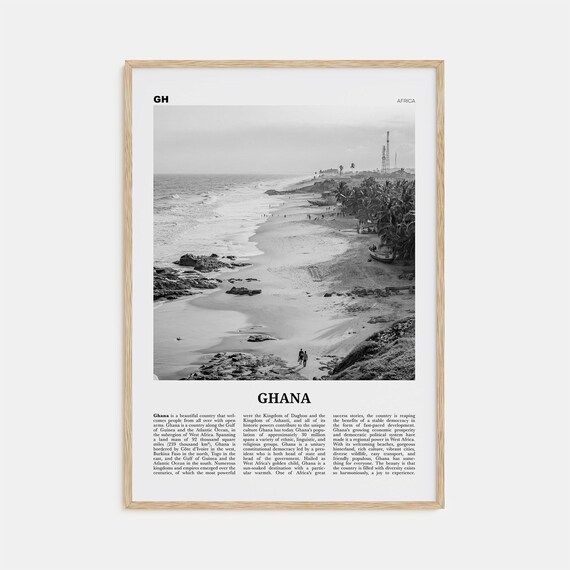 Ghana Print Black And White No 2 Ghana Wall Art Ghana Poster Ghana Photo Ghana Wall Decor Country Art Print Accra Africa