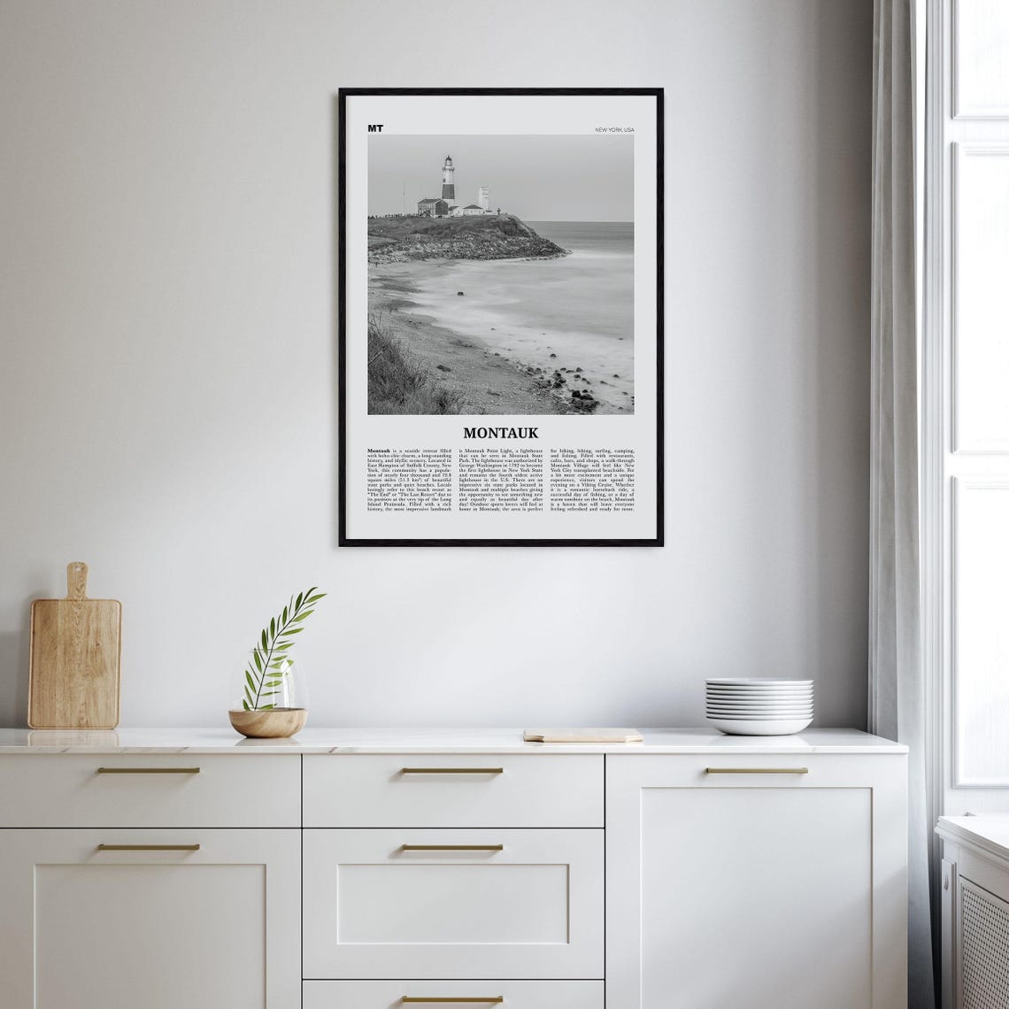Montauk Black And White No 2 Travel Poster - Image 2