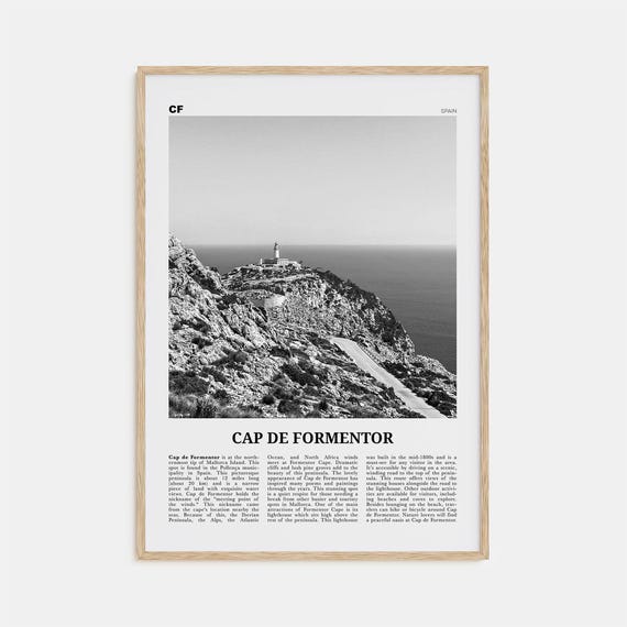 Cap De Formentor Black And White Art Print