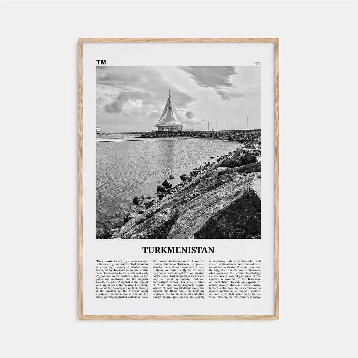 Turkmenistan Print Black And White Turkmenistan Wall Art Turkmenistan Poster Turkmenistan Photo Trkmenistan Turkmenia Ashgabat Asia