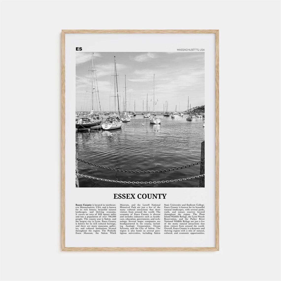 Essex County Print Black And White Essex County Wall Art Essex County Poster Essex County Photo Essex County Wall Dcor Essex Map