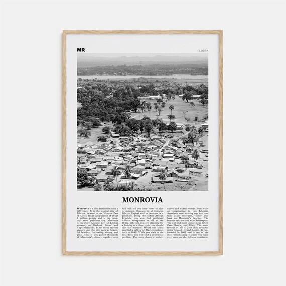 Monrovia Print Black And White Monrovia Wall Art Monrovia Poster Monrovia Photo Monrovia Wall Dcor Liberia Africa